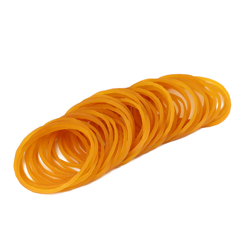 Vietnamese yellow rubber bands, disposable cowhide bands, office vegetable binding bands, durable and unbroken, with a diameter of 4 centimeters, are commonly used Specification image
