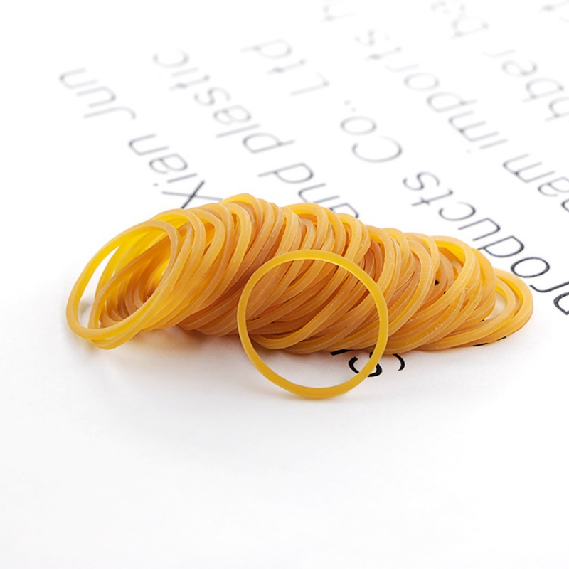 Wholesale high-elasticity yellow rubber bands, durable rubber rings, high-temperature resistant cowhide bands, industrial tensile rubber rings