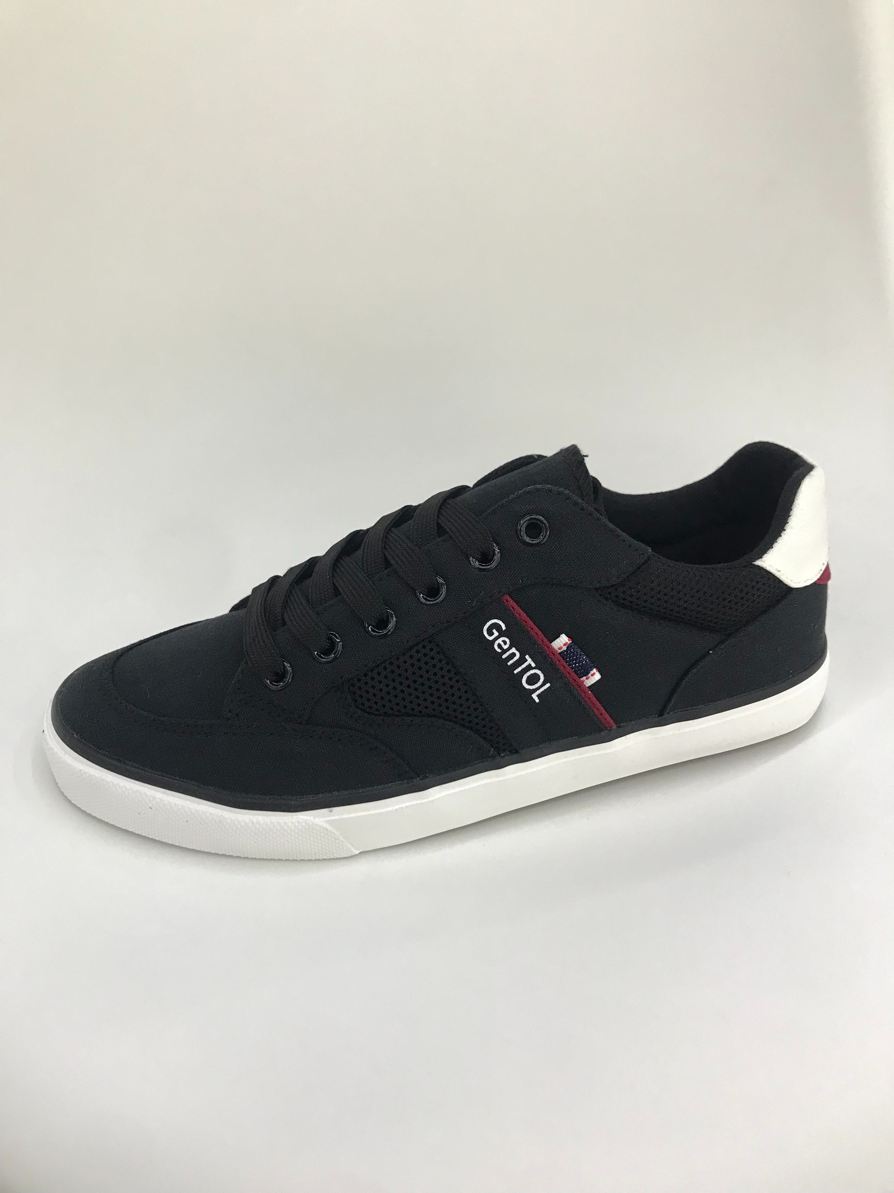 Dark blue men's canvas sports shoes, liberation shoes, flat shoes, men's style, versatile details Picture