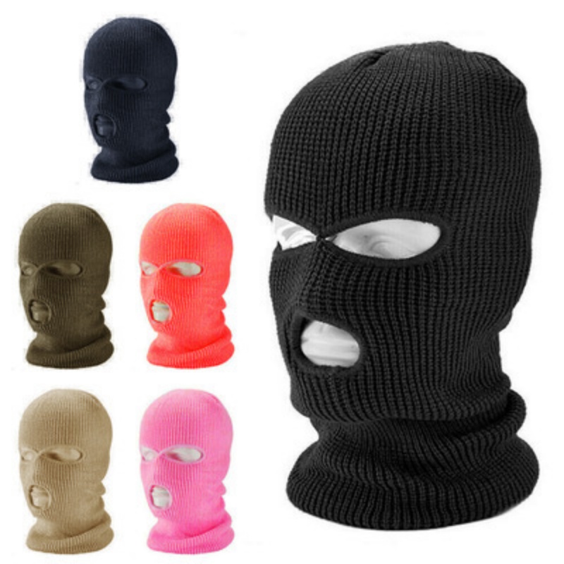 Knitted sun protection ice silk mask available in seven colors: black, beige, pink, gray, dark green, bright green and rose red details Picture