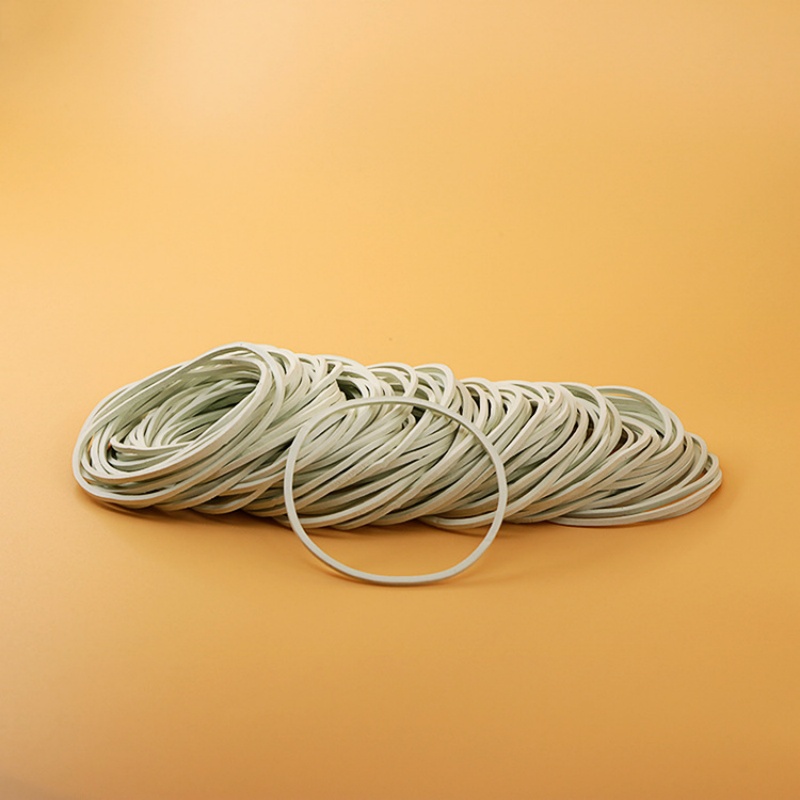 Silicone mushroom-shaped head rubber band, white and yellow thick rubber band rubber ring details Picture