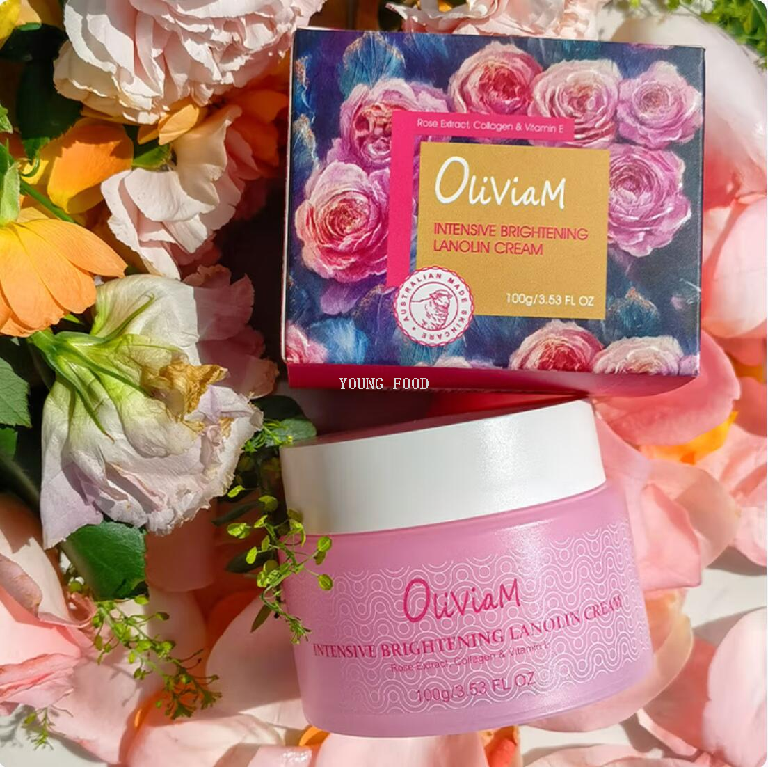 Free shipping! Australian imported skin care product: Olivia Lanolin Moisturizing Essence Cream 100g