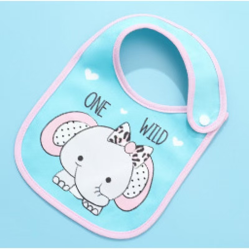 Saliva towel cartoon waterproof bib, baby bib, multi-color pattern, street stall bag, edge guard, super soft for spitting up milk