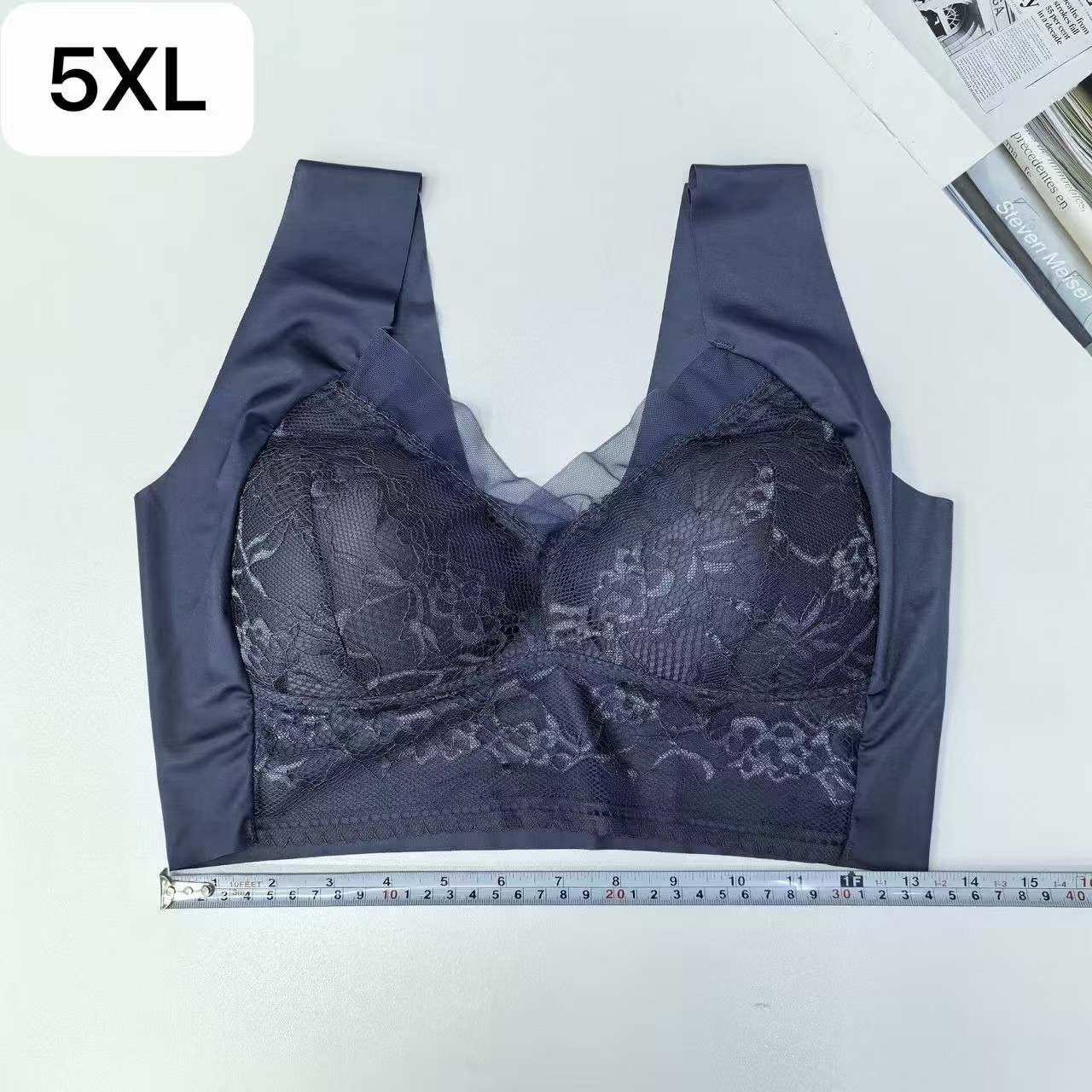 NYM-196# Women's bras for export to the Middle East and Africa, large-sized lace bras without underwire, lace cup-shaped wide shoulder strap bras for women, QNI Application Scenario
