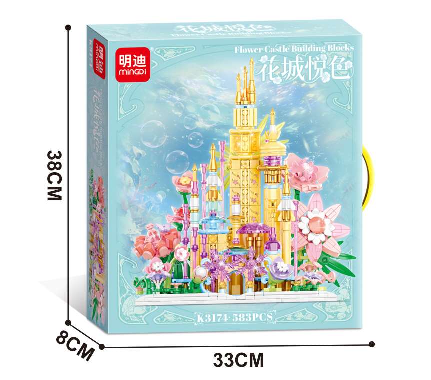 Flower City Yuese Dreamy Flower Princess Castle Assembly Building Blocks details Picture