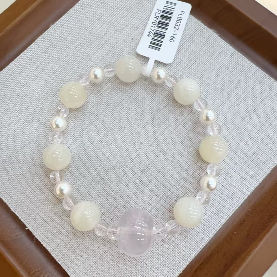 粉水晶，月光石清透感手链 小众不撞款显白日常手串