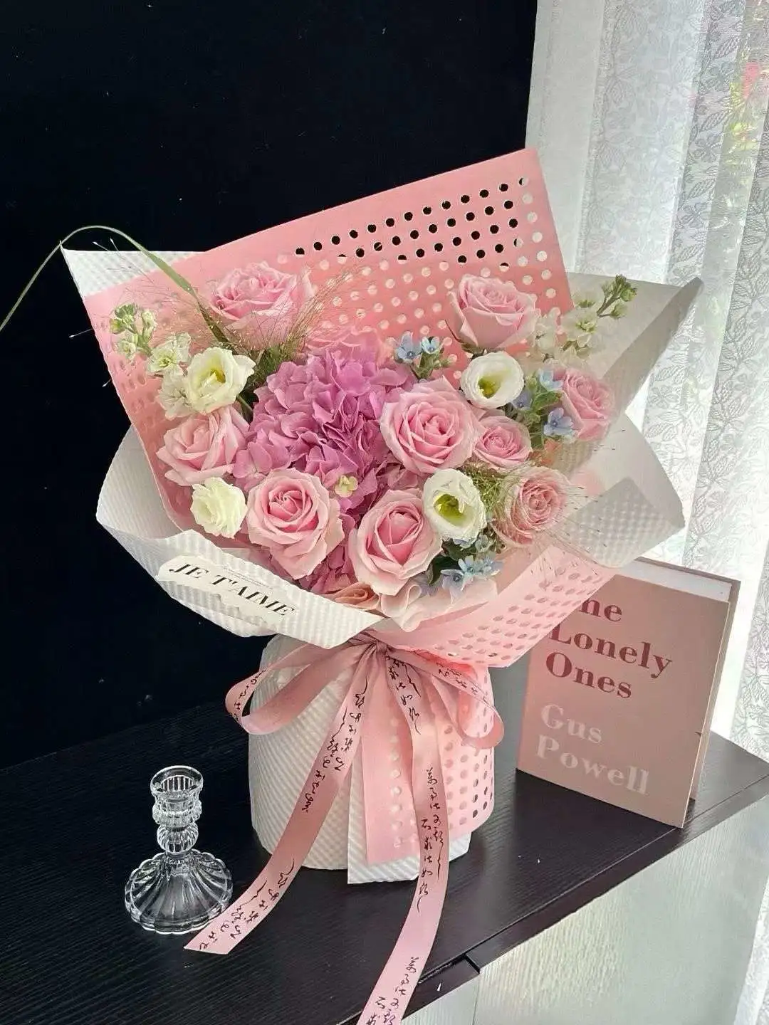 Dopamine hole paper, artificial flowers, fake flowers, festival gift wrapping paper, gift packaging detail image 4