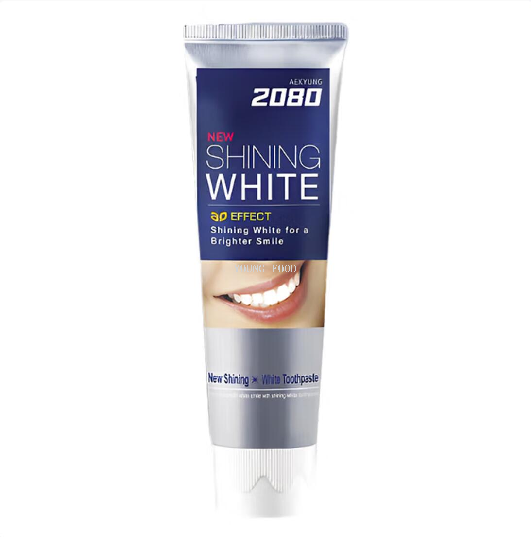 Free shipping! Korean Aikyung 2080 Whitening Toothpaste 100g brightens teeth, freshens breath, gently removes stains and provides care Specification image