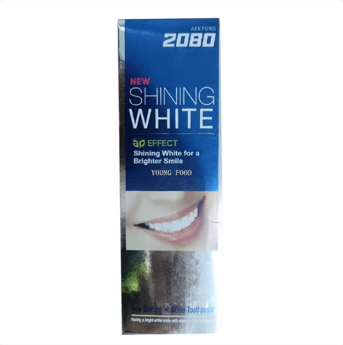 Free shipping! Korean Aikyung 2080 Whitening Toothpaste 100g brightens teeth, freshens breath, gently removes stains and provides care Application Scenario