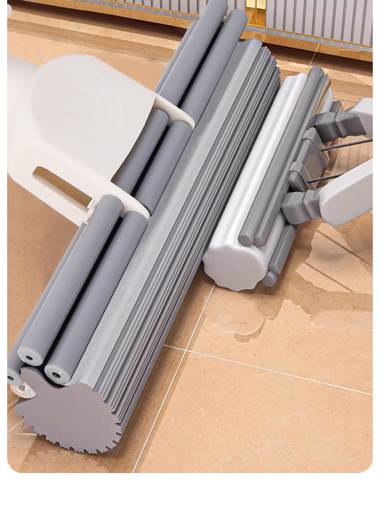High-efficiency water-squeezing roller rubber cotton mop 38cm pic 7