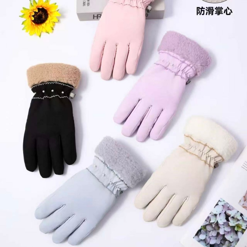 冬季滑雪女户外加绒加厚防寒防风骑车运动触屏防滑防泼水保暖手套