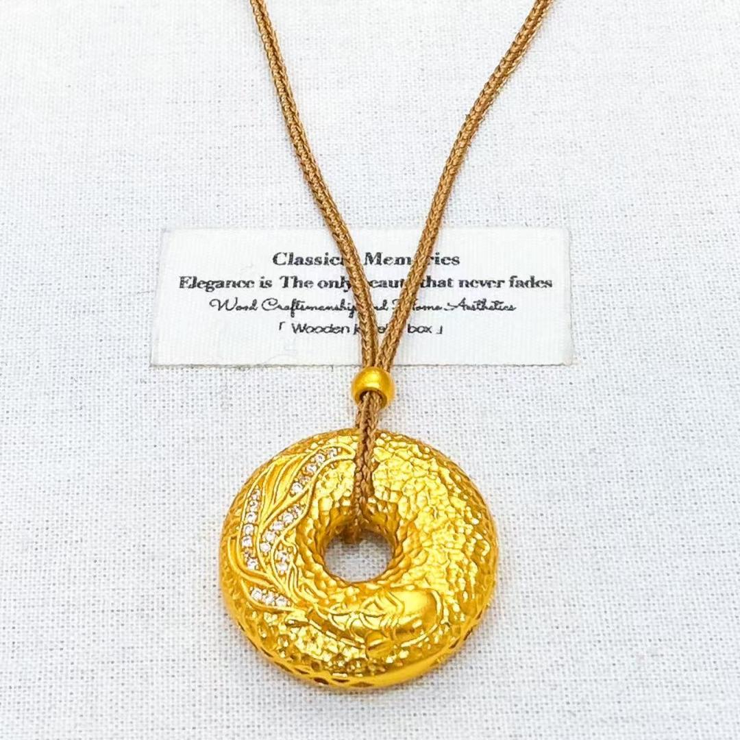 A long and simple sweater chain for women, a fashionable and versatile necklace accessory made of ancient fabric rope for autumn and winter Specification image