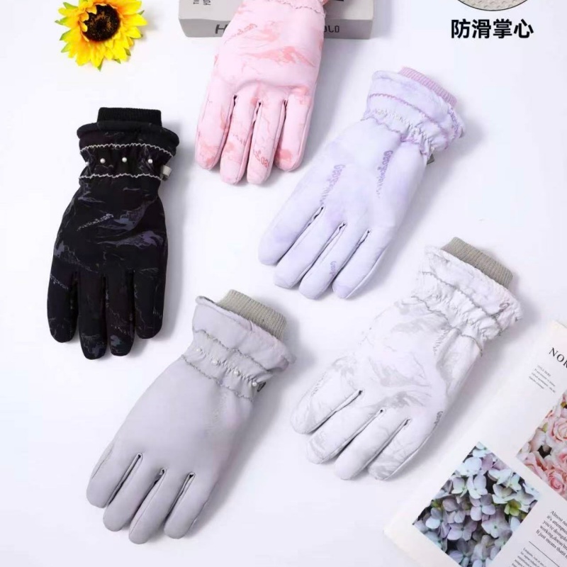 冬季男女同款情侣保暖滑雪棉手套加厚加绒防水防风户外骑行触屏