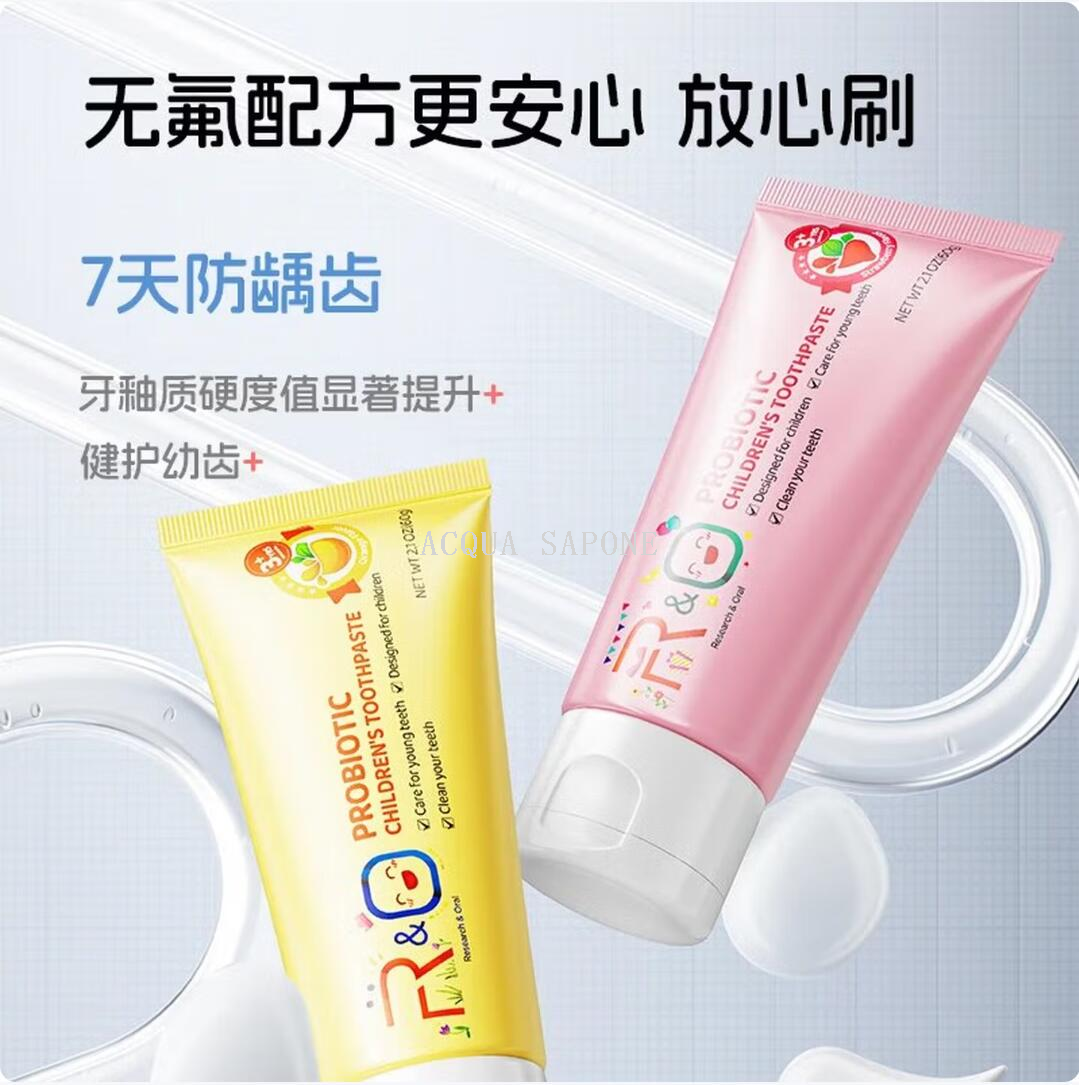 Free shipping! American imported R&O (Probiotics) RO children's toothpaste with orange flavor, 60g, refreshing and gum care a