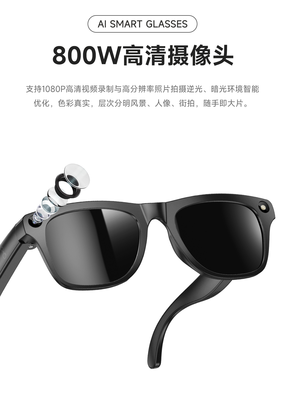 XKone AI smart glasses are fashionable and UV-resistant pic 1