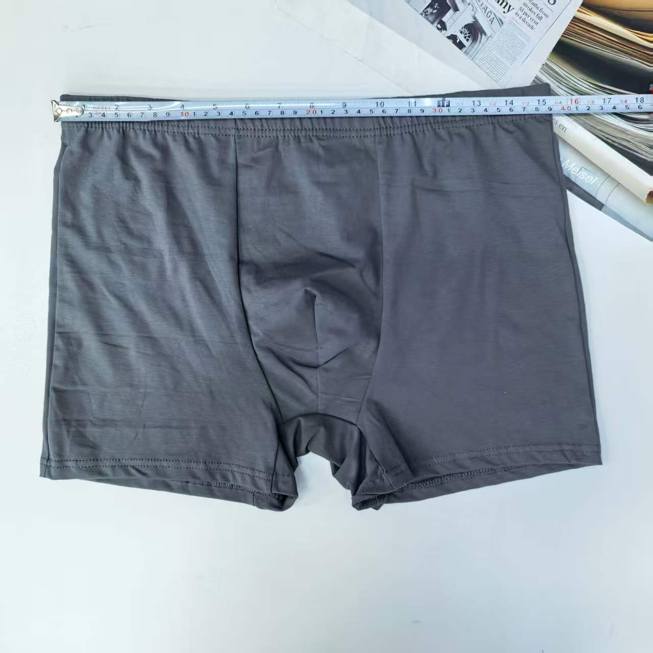 1646# Underwear for export, men's underwear, men's solid color briefs, fashionable and comfortable milk silk men's underwear, Men's briefs, QNI Item Picture