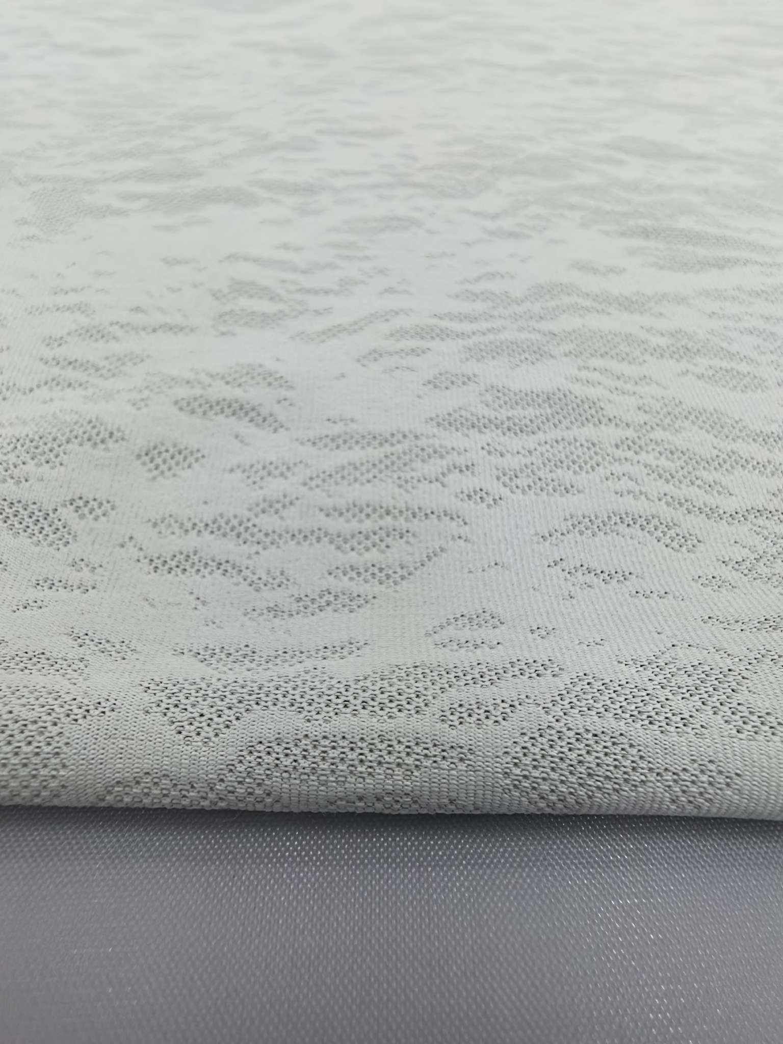 WKA90648 polyester-ammonia knitted close-knit jacquard fabric is suitable for casual sportswear women's blouses Specification image