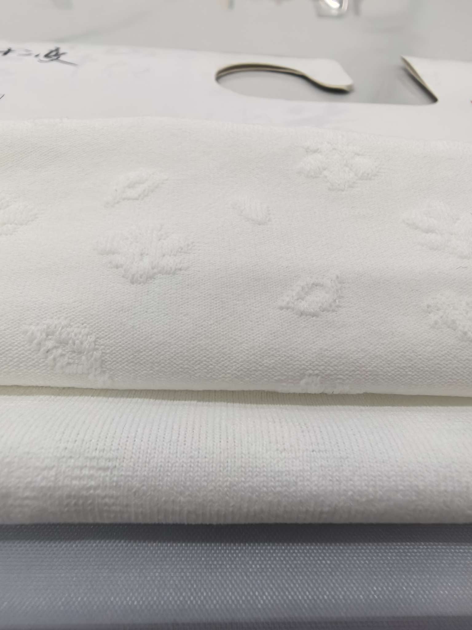 WKA90632 Cool Silk cotton knitted double-sided jacquard fabric with fine stitches has a soft hand feel details Picture