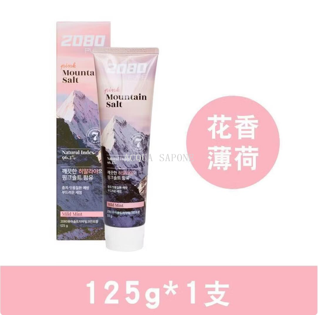 Free shipping! Korean imported Aijing 2080 Himalayan Fresh-Breath Powder Salt Toothpaste 125g fresh-breath Specification image