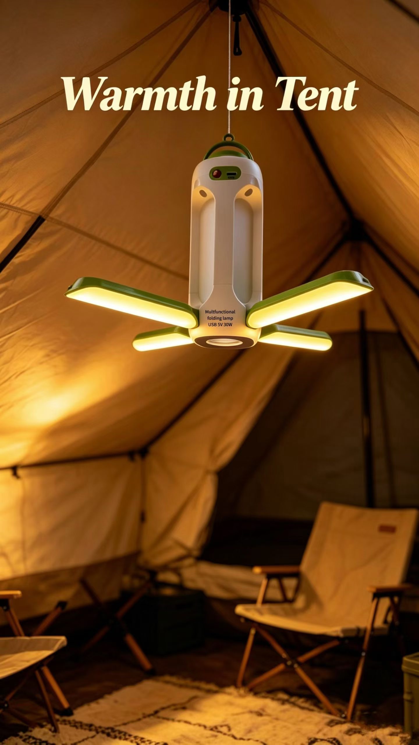 Folding leaf lamp multi-functional emergency lighting lamp detail image 2