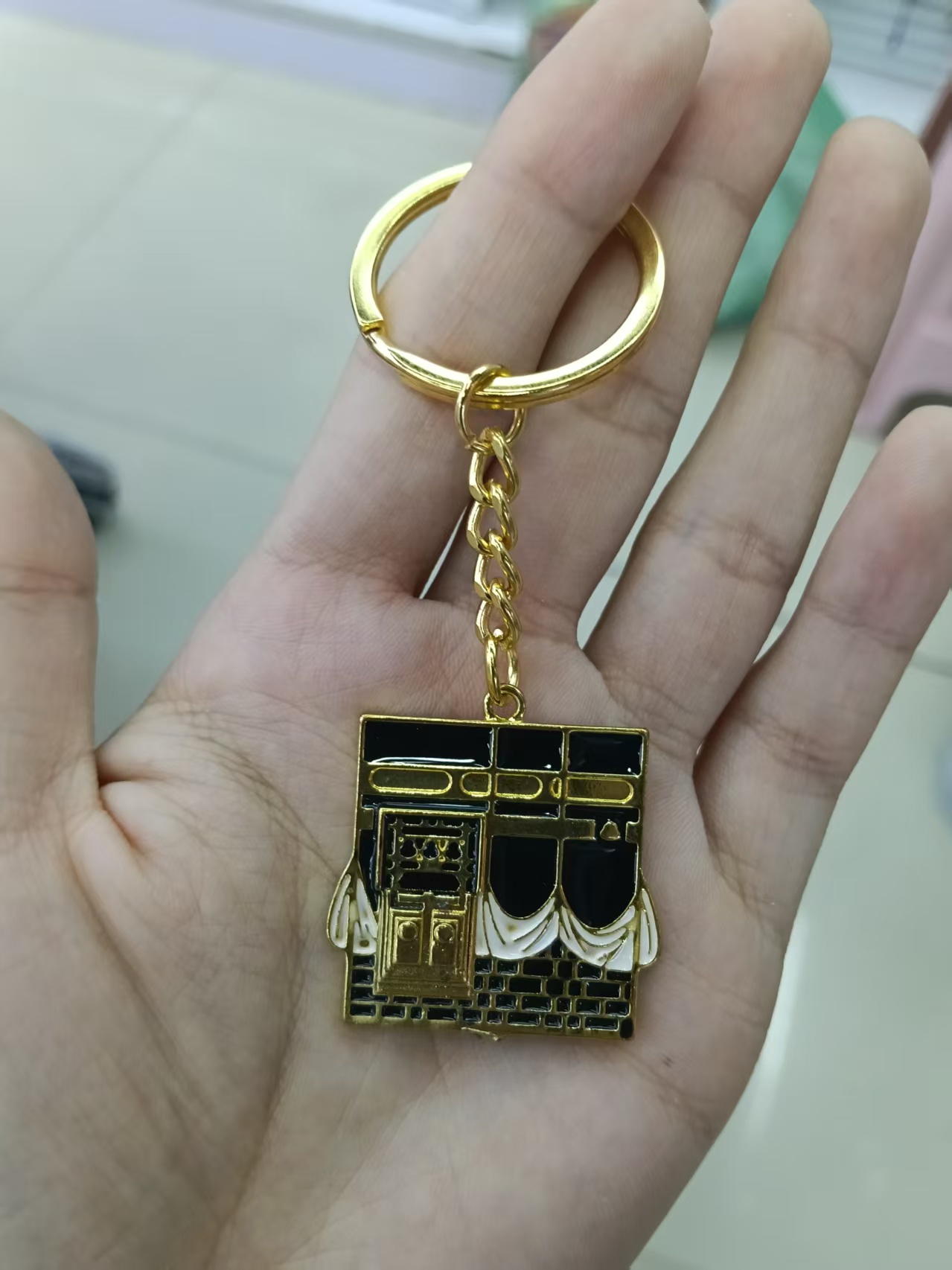 KEYCHAIN克尔白（天房 Kaaba）金色钥匙扣热卖款可定制