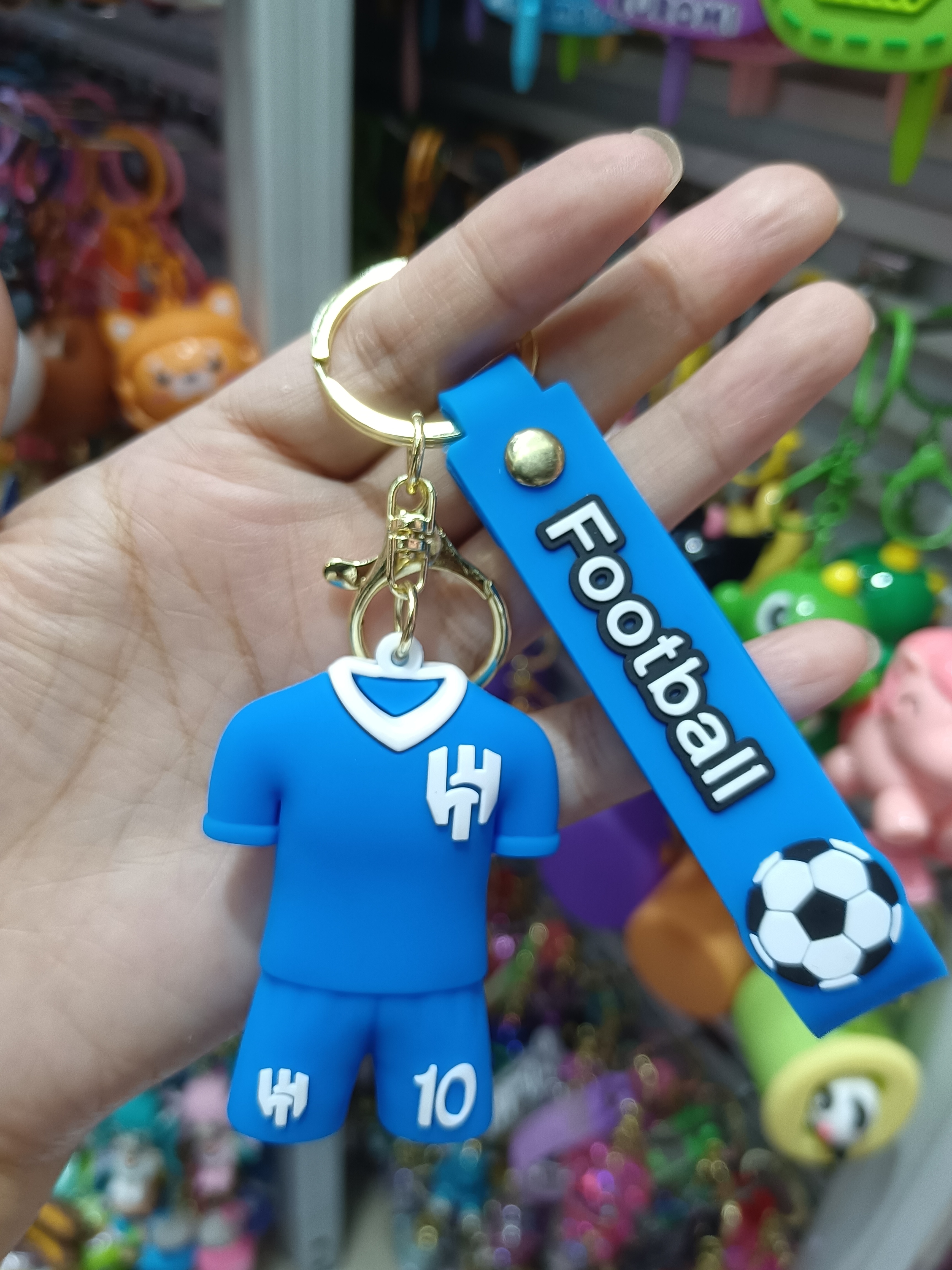 KEYCHAIN足球主题钻饰钥匙扣 钥匙链定制纪念品可定制