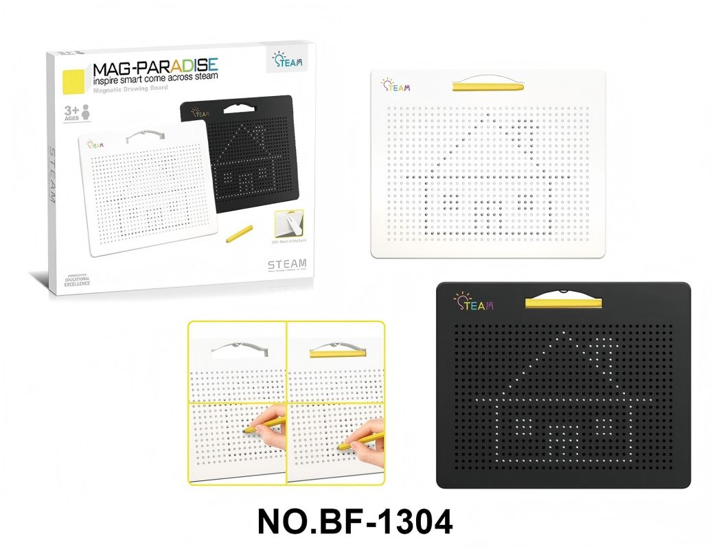 Children's magnetic pen drawing board, educational magnetic bead dot matrix doodling and writing early education toy Specification image