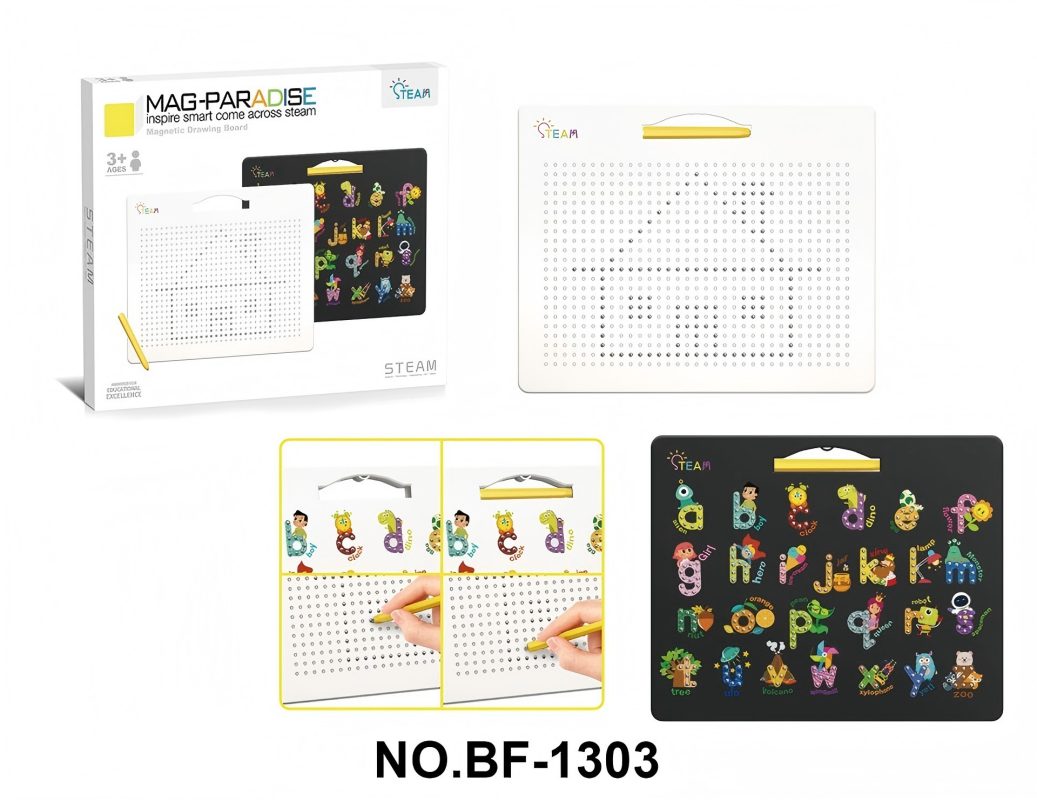 Children's magnetic pen drawing board, educational magnetic bead dot matrix doodling and writing early education toy Application Scenario