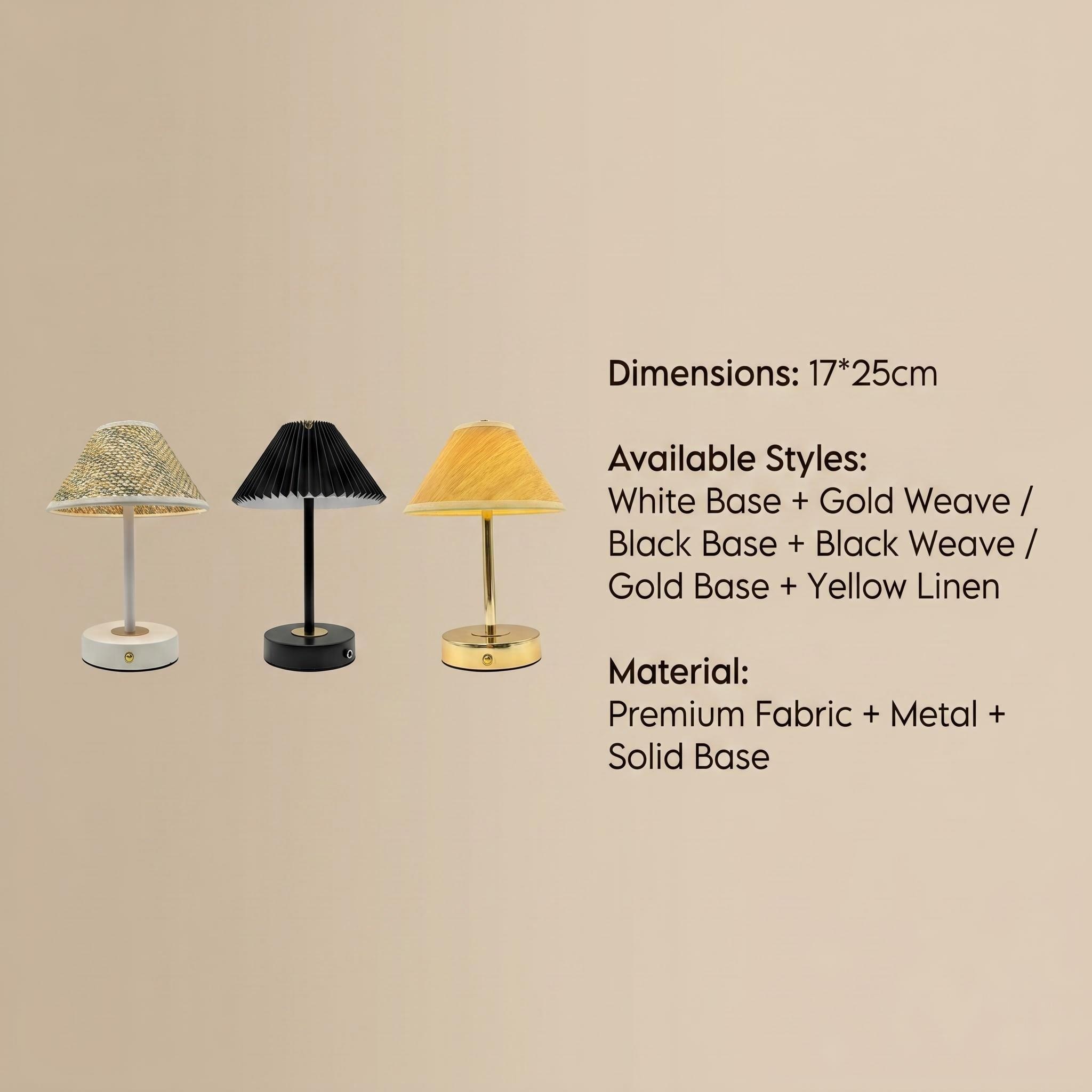 2026JL New Model Eye-protecting pleated Desk Lamp Touch Charging Bedroom student Creative Metal Night Light Item Picture