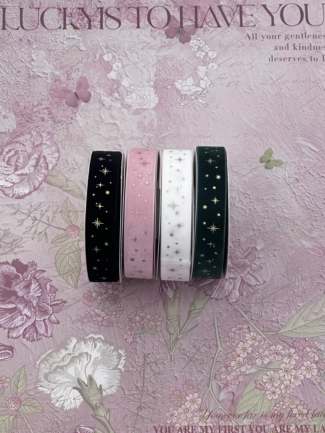2.5cm flocking tape is directly dispatched from Yiwu factory. It is specially designed for DIY bows in flower gift boxes and has sufficient stock.