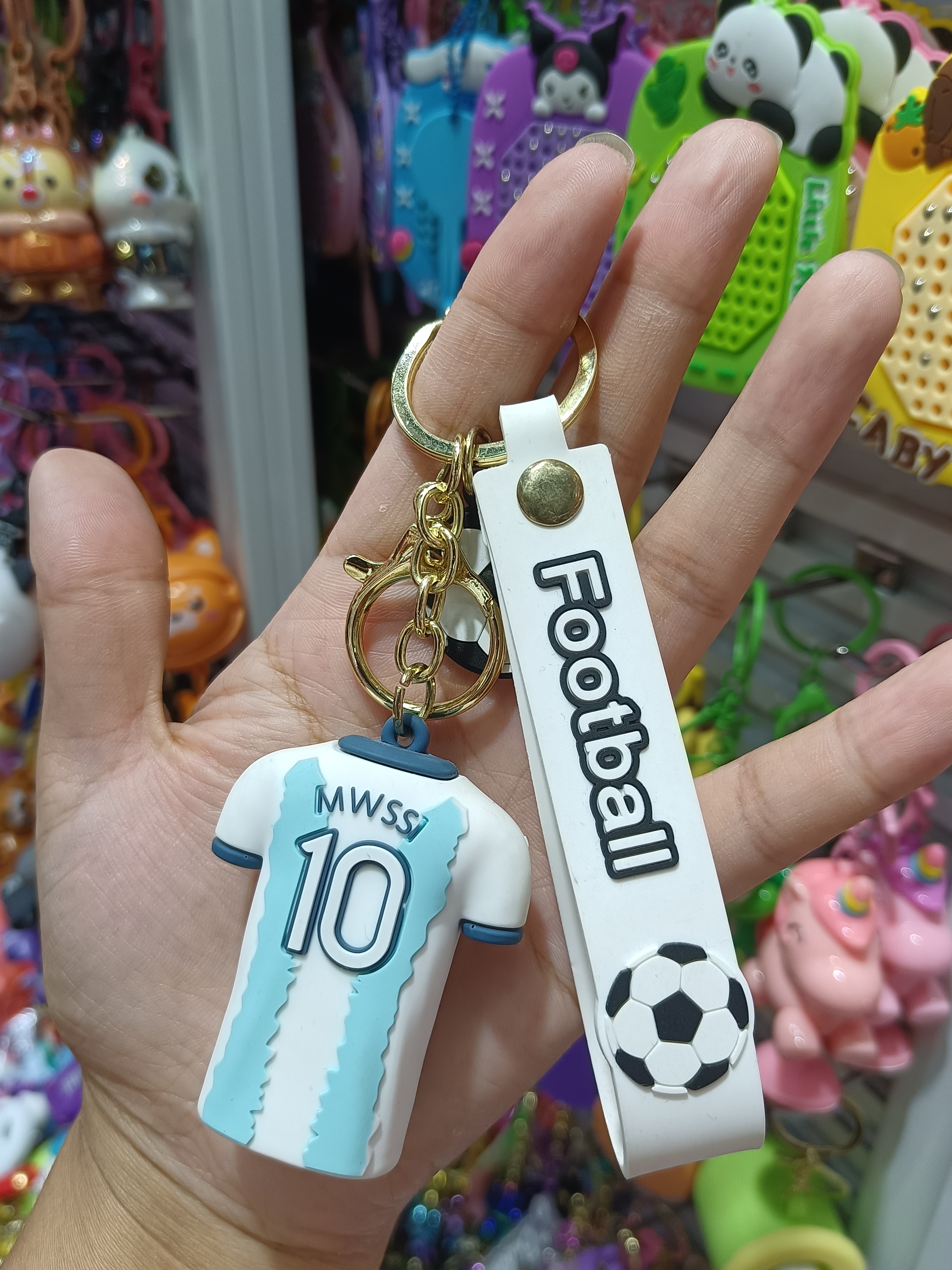 KEYCHAIN世界杯足球主题钻饰钥匙扣 钥匙链定制纪念品可定制