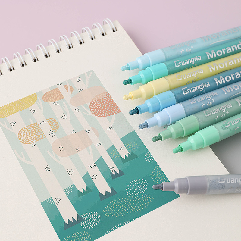 Guangna S2000 Morandi color series Acrylic Marker Pen 48-color set waterproof, odorless and environmentally friendly drawing marker pen Application Scenario