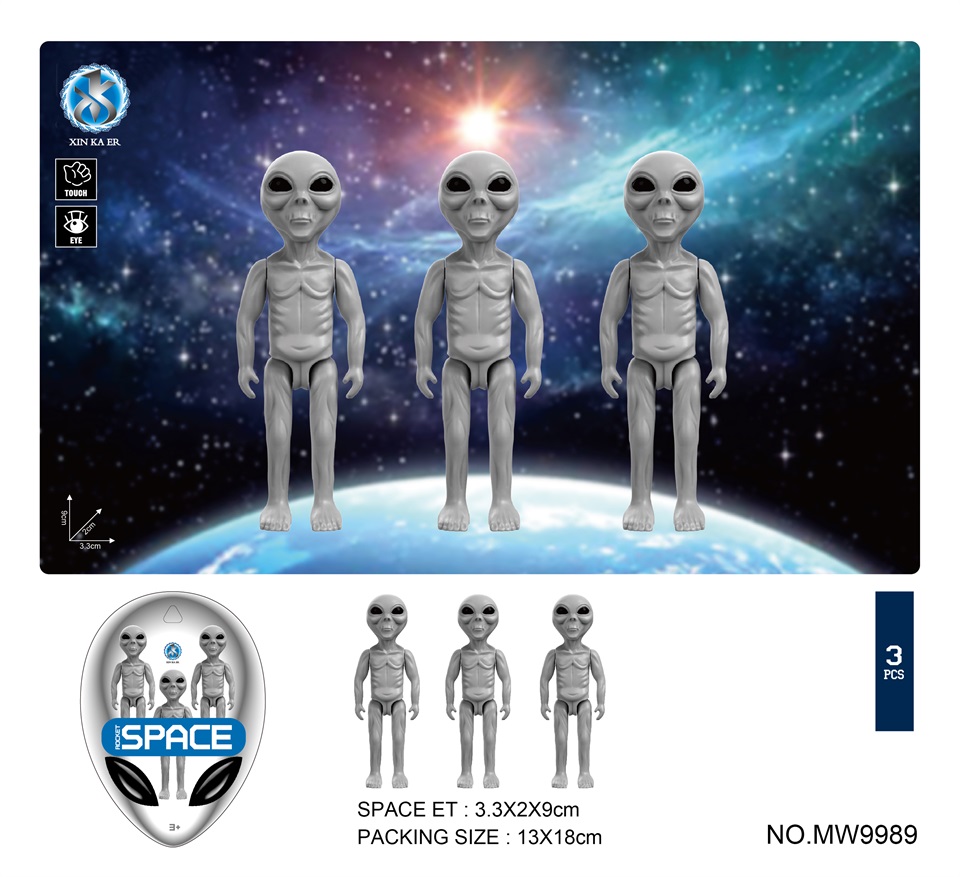 A set of fun alien adventure children's toys featuring simulated alien space puppet models Application Scenario