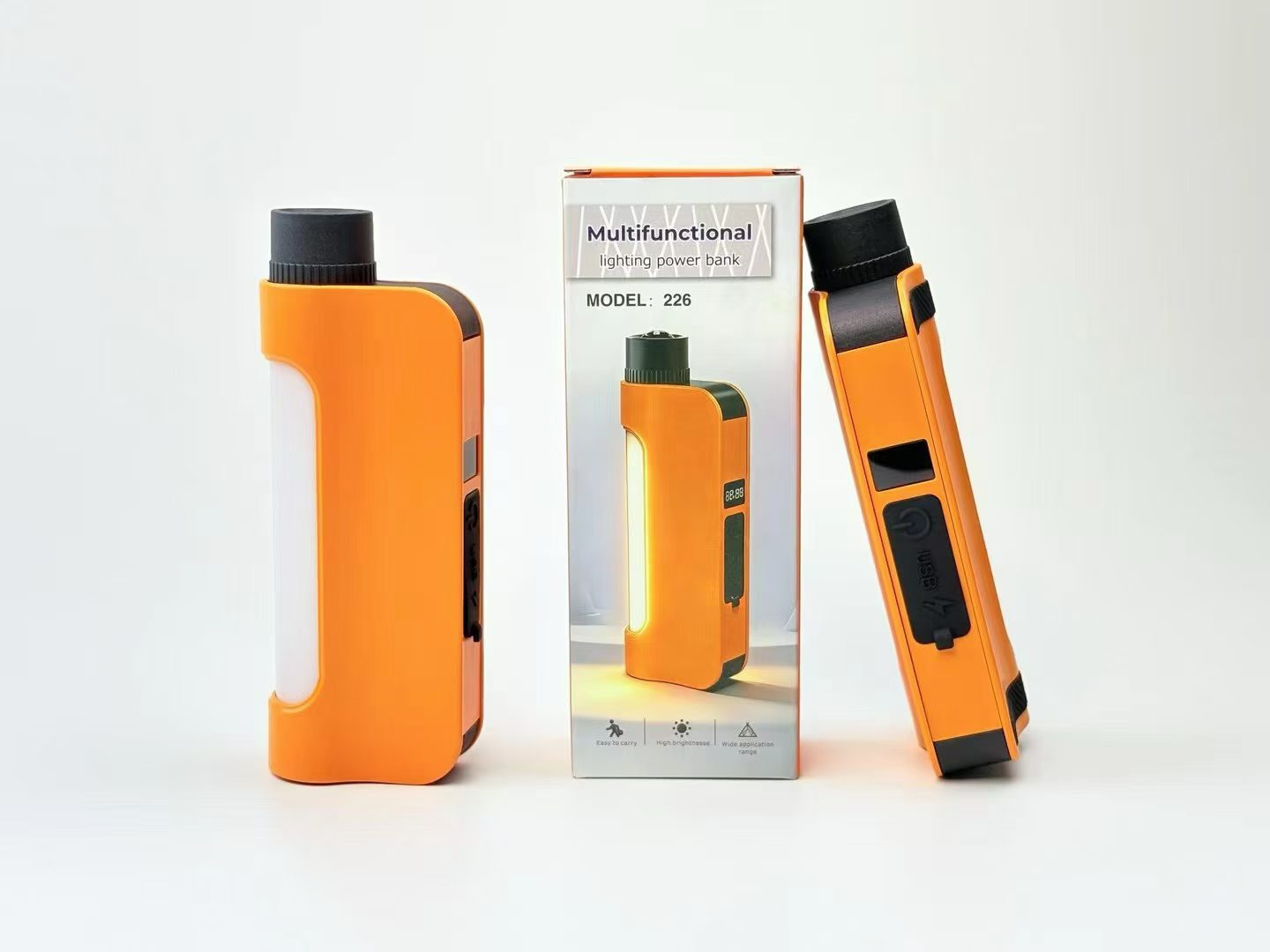 Ultra-high-definition lens high-intensity flashlight 3000-3500 lumens TYPE-C fast-charging outdoor camping multi-functional lighting lamp