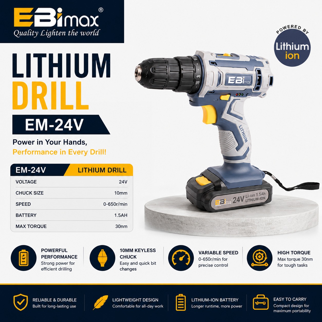 Industrial-grade lithium battery impact drill, electric tool, hole opener, electric drill, 18V Application Scenario