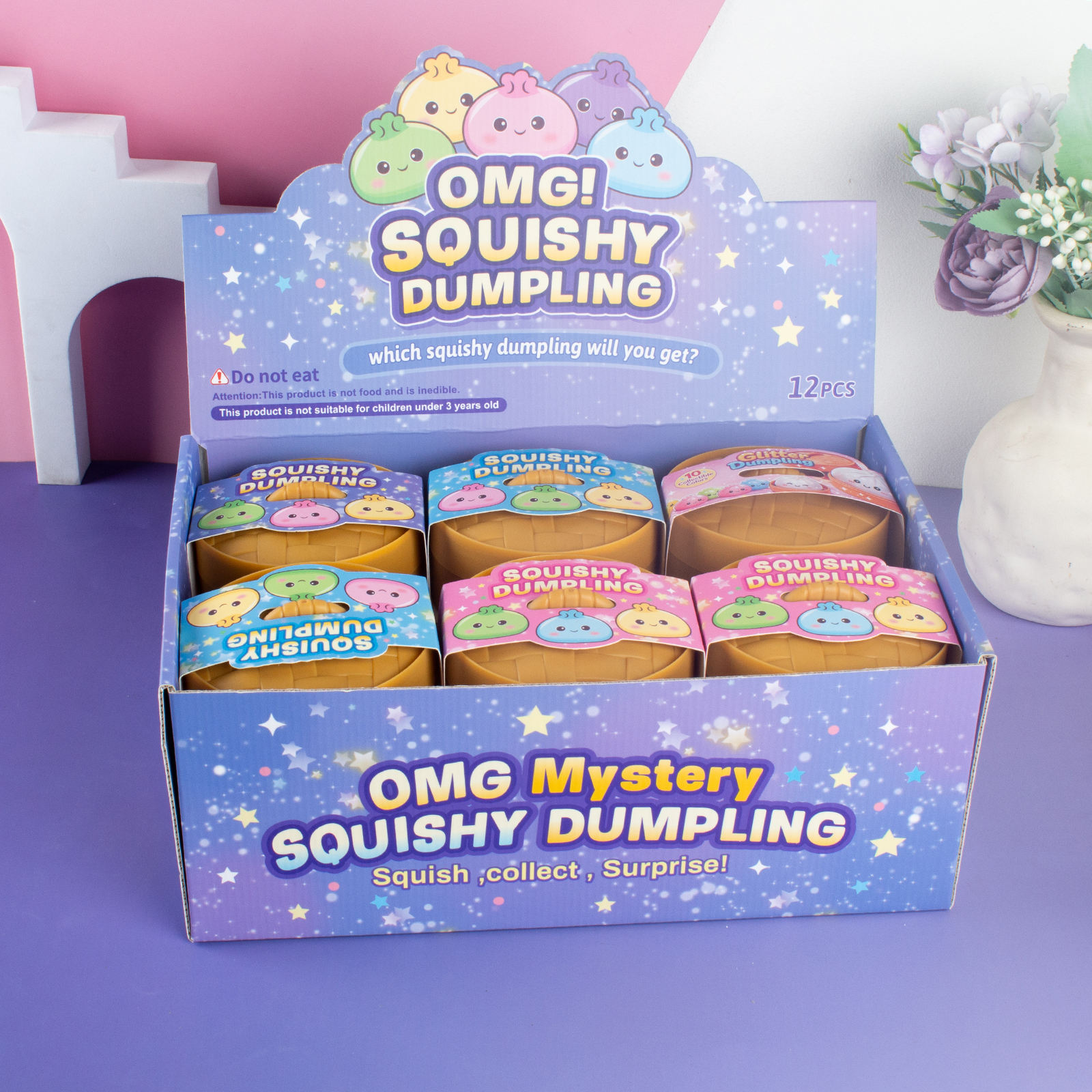 OMG Squishy Dumpling麦芽糖包子捏捏礼盒解压捏捏乐