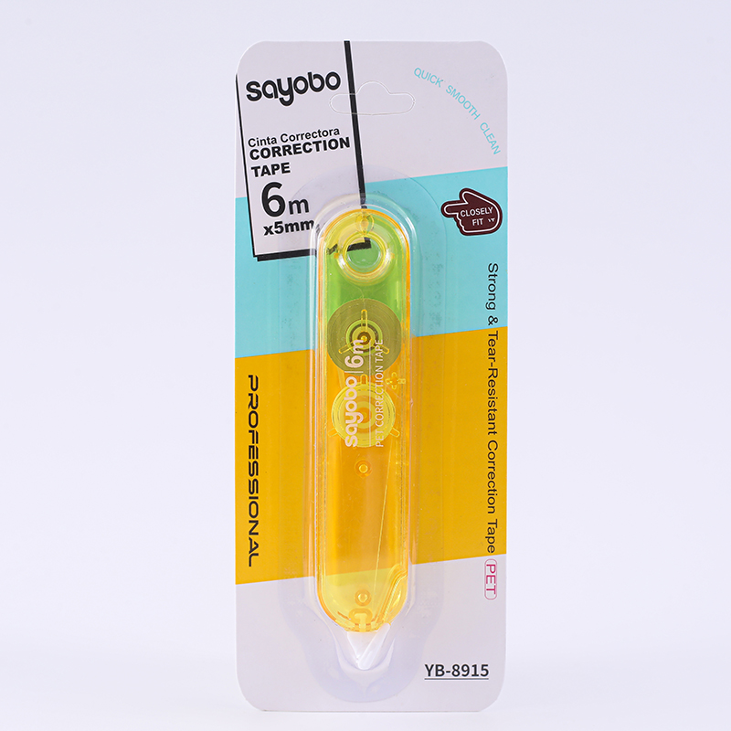 YB-8915 Sayobo correction tape Full length 6 meters English version Specification drawing