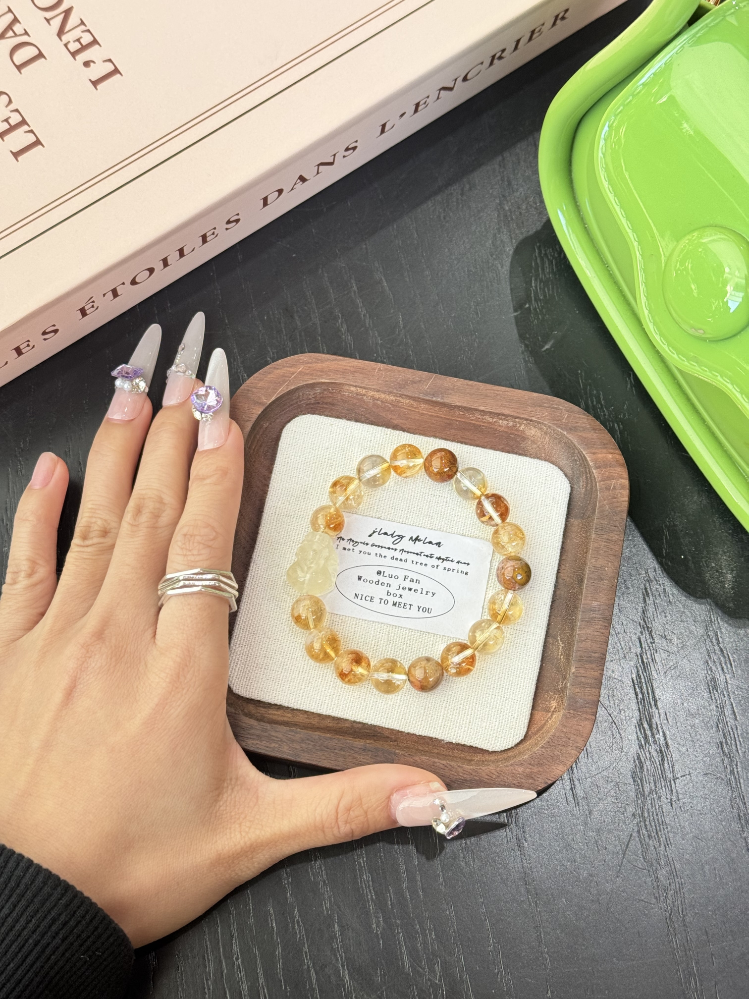 Yellow water PI Xiu Yellow Fish maw Yellow Crystal bracelet, fashionable bracelet, exquisite gift, new style accessory details Picture