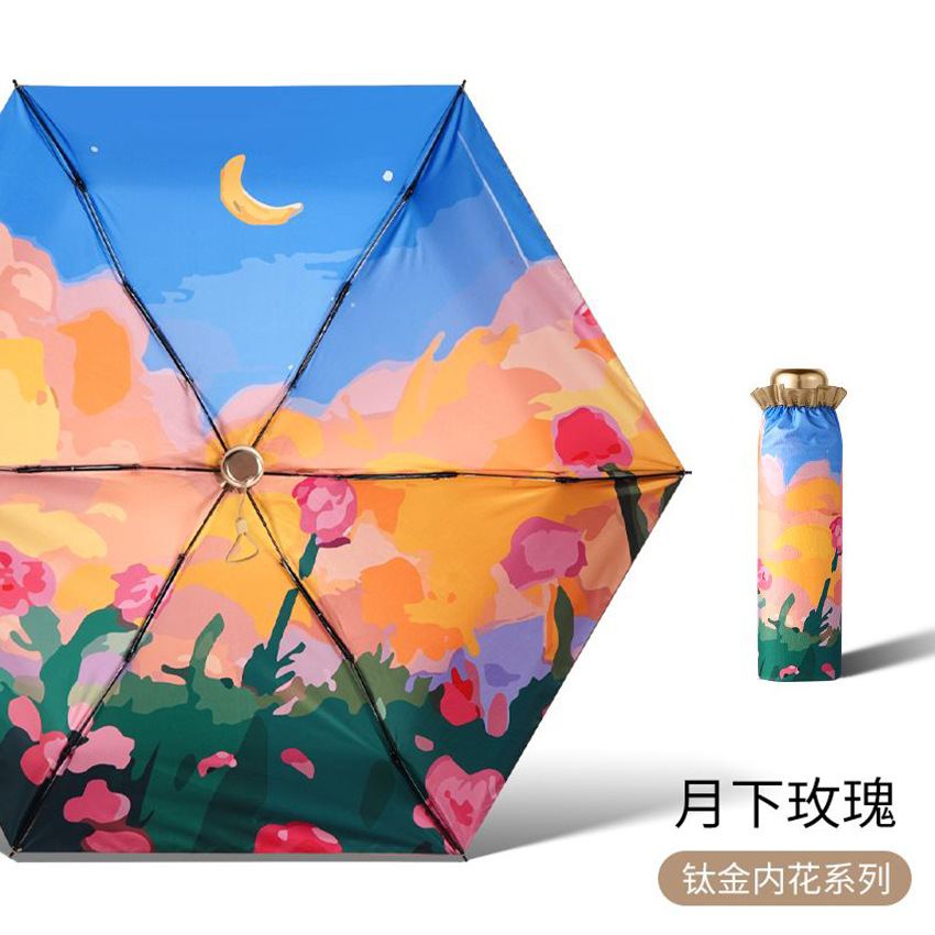 Sun umbrella, mini sunshade umbrella, all-weather, compact and portable, 50% discount umbrella, sun protection umbrella, capsule umbrella, wholesale customization Specification image