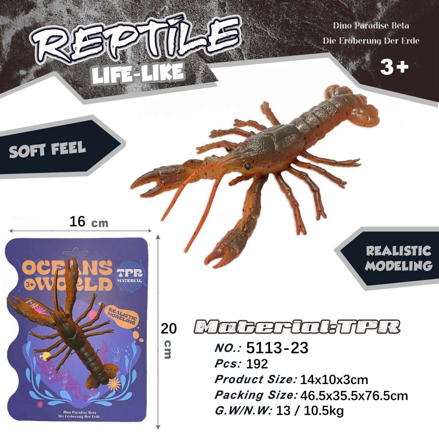TPR soft rubber simulation crayfish model children's Marine life cognitive fun decorative toy Application Scenario