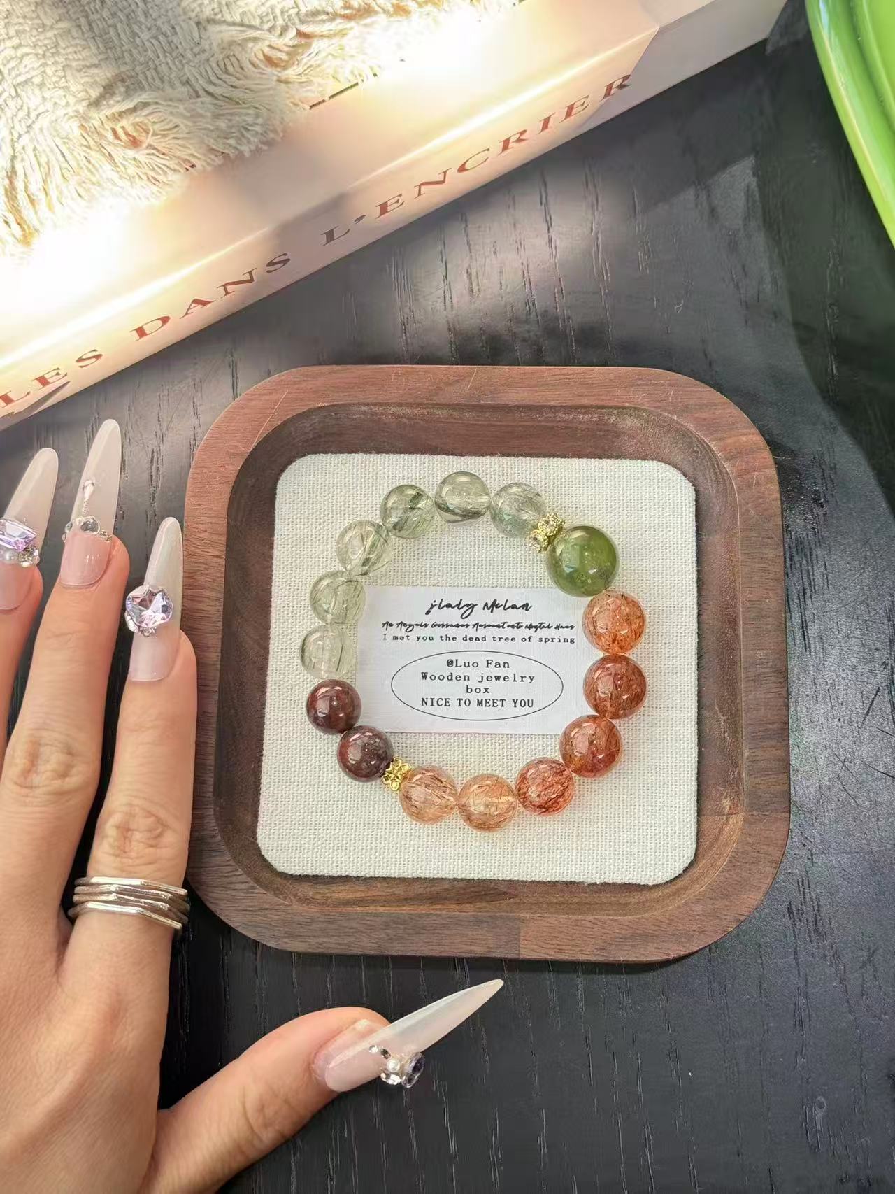 Xuanying Lingxi crystal bracelet, a new style of Chinese-style bracelet accessory, is versatile throughout the four seasons Specification image