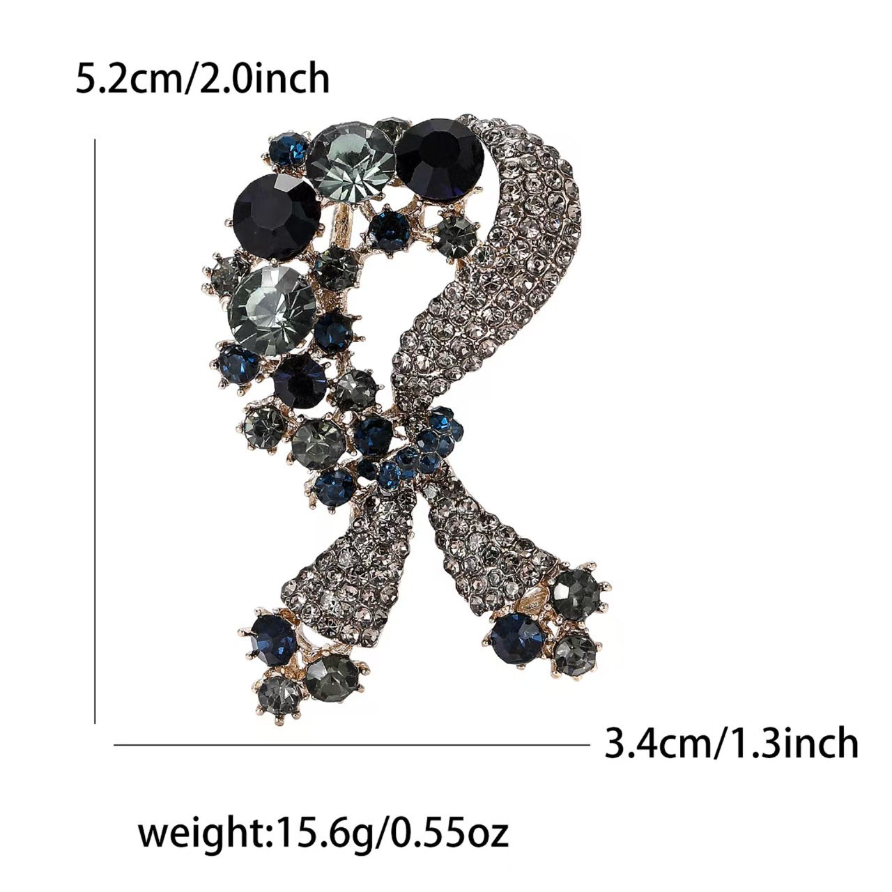 The new simple and retro alloy rhinestone bow brooch is an exquisite and versatile brooch accessory for women's clothing Application Scenario