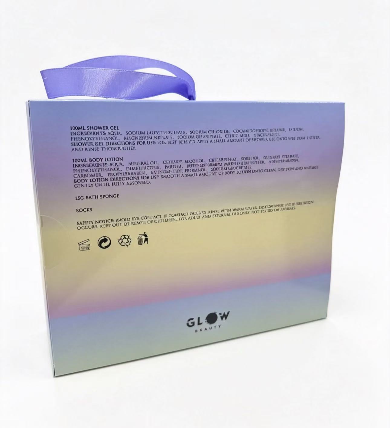 Purple ocean-themed bath gift box, scented body wash, Scented soap, Bath ball set details Picture
