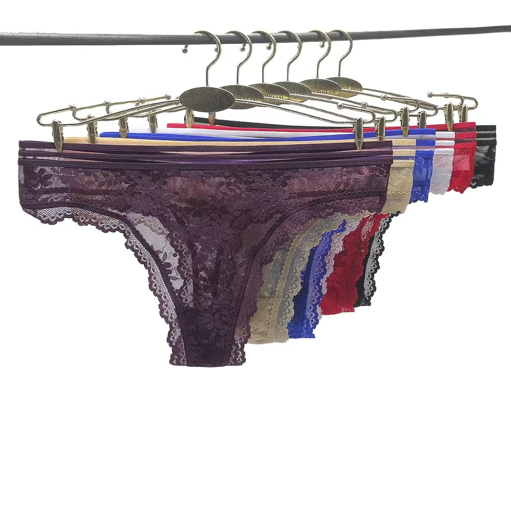 87541# Underwear for export to South America - Sexy lace and romantic underwear for women, comfortable and breathable, pure and elegant women's romantic thongs, QNI full figure