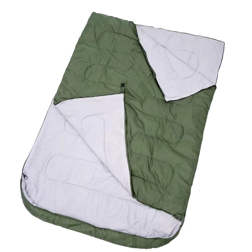 Outdoor sleeping bags, envelope style, autumn and winter sleeping bags, camping cotton sleeping bags, adult fishing quilts, double sleeping bags Item Picture