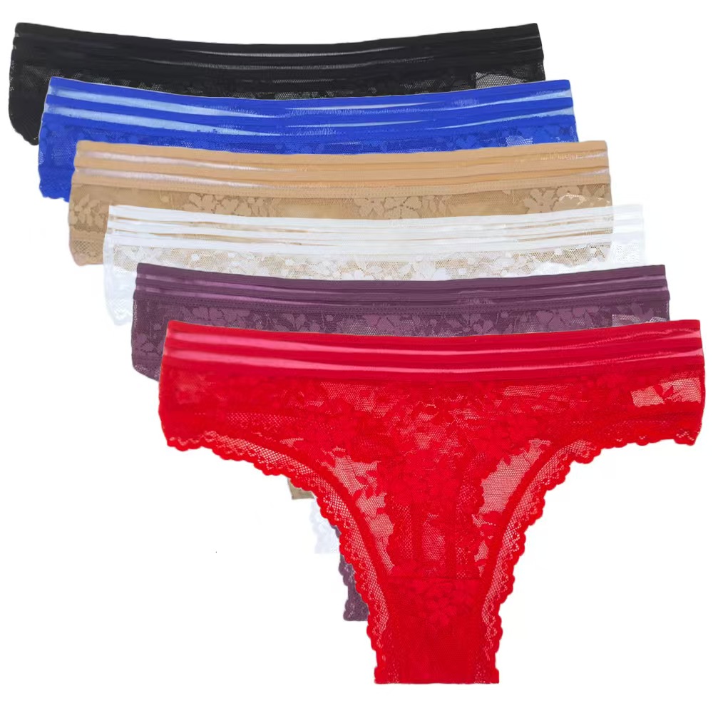 87541# Underwear for export to South America - Sexy lace and romantic underwear for women, comfortable and breathable, pure and elegant women's romantic thongs, QNI details Picture