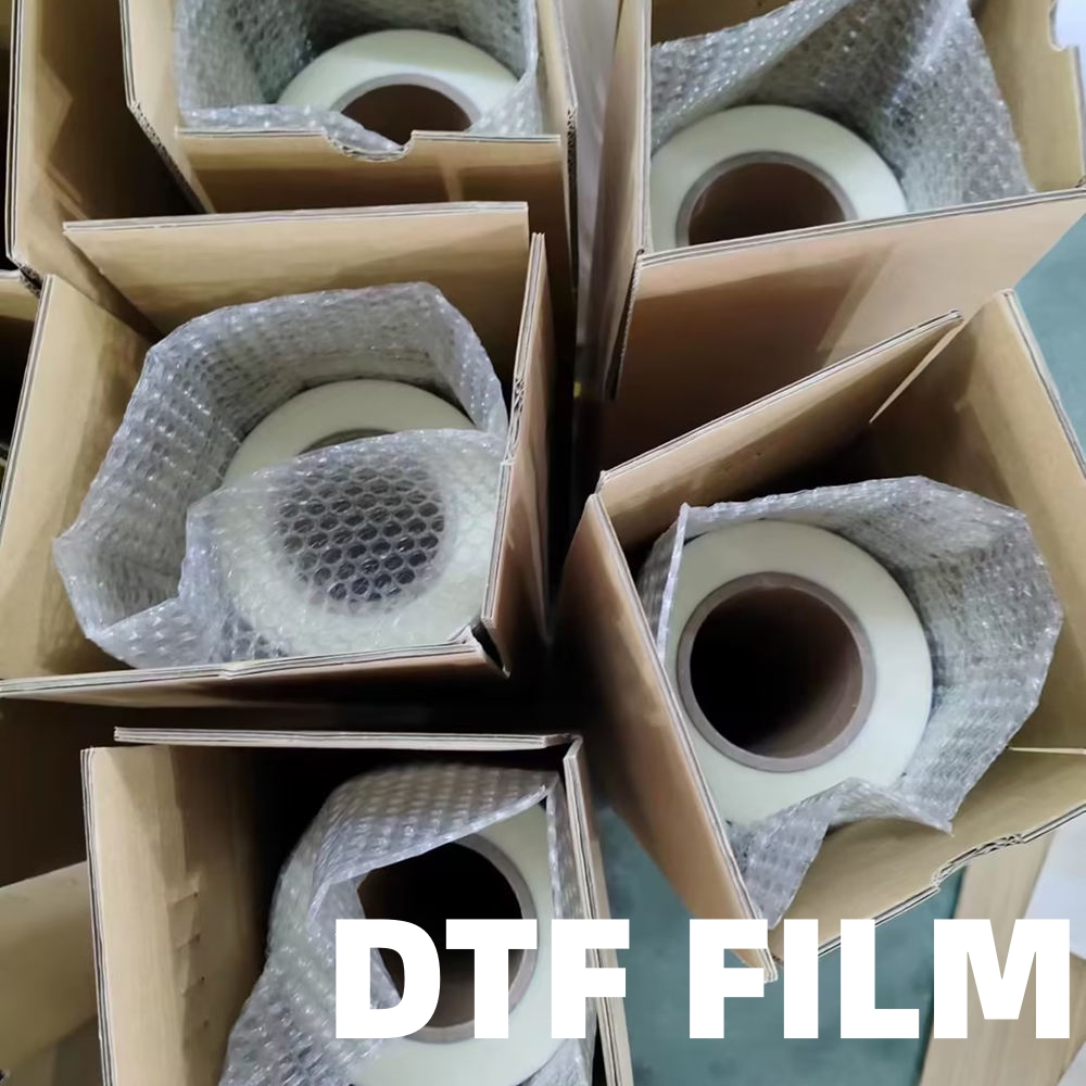 DTF polyester film roll 30 cm instant heat-peel double-sided heat transfer compatible cold instant PET white ink printing film