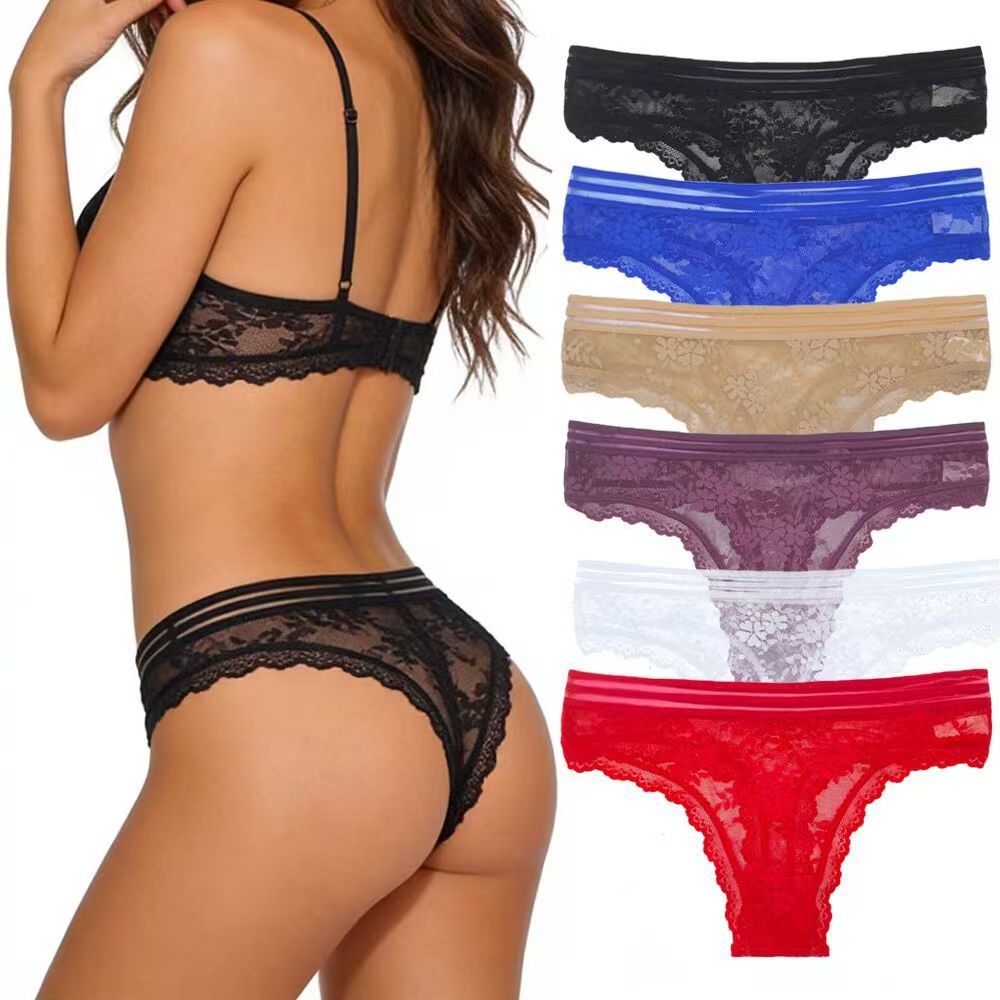 87541# Underwear for export to South America - Sexy lace and romantic underwear for women, comfortable and breathable, pure and elegant women's romantic thongs, QNI Application Scenario