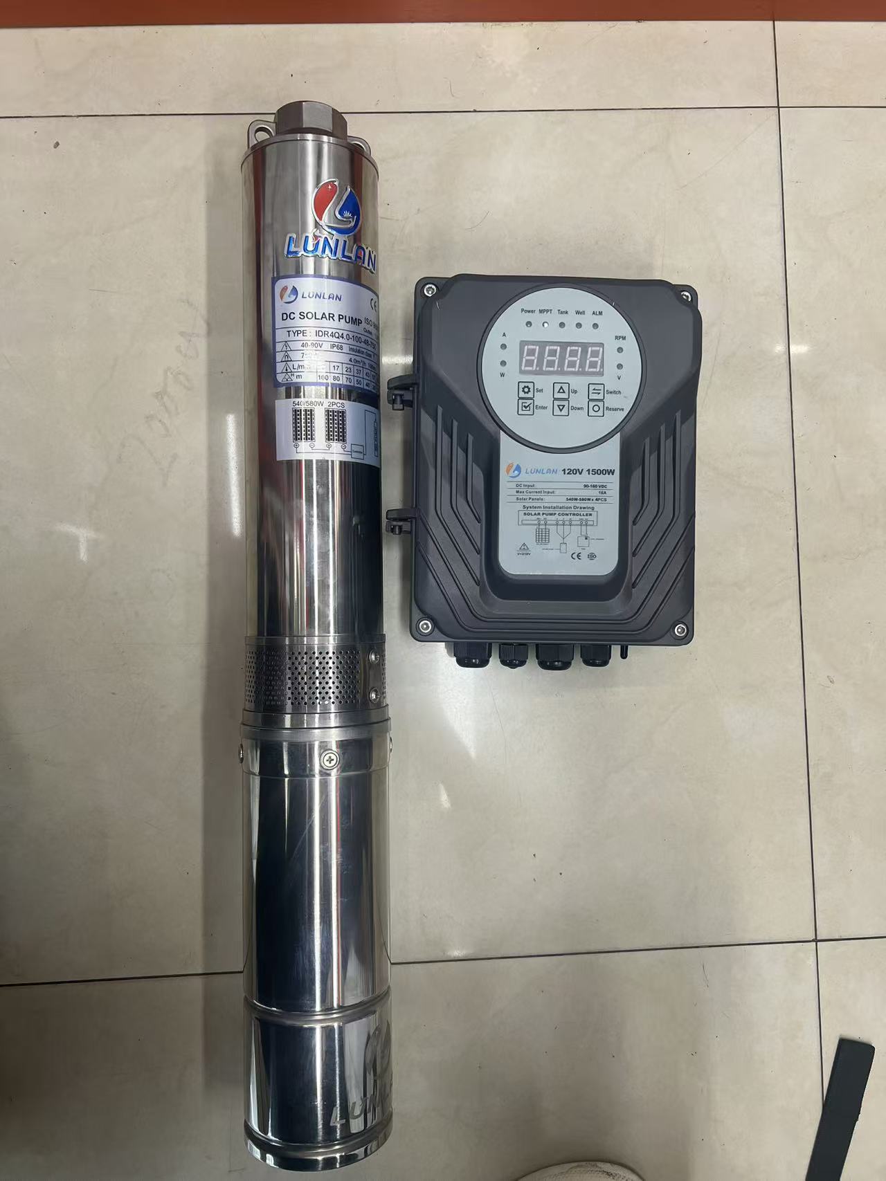 LUNLAN solar water pump DC 190M brushless water pump solar water pump irrigation system