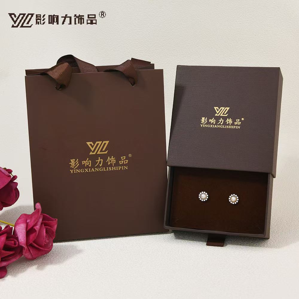 S925 Pure silver pearl ear studs, ear needles, natural pearl, fashionable silver ear studs